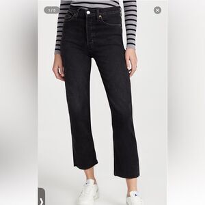 NWT RE/DONE 70S Stove Pipe Black Size 25 Washed about